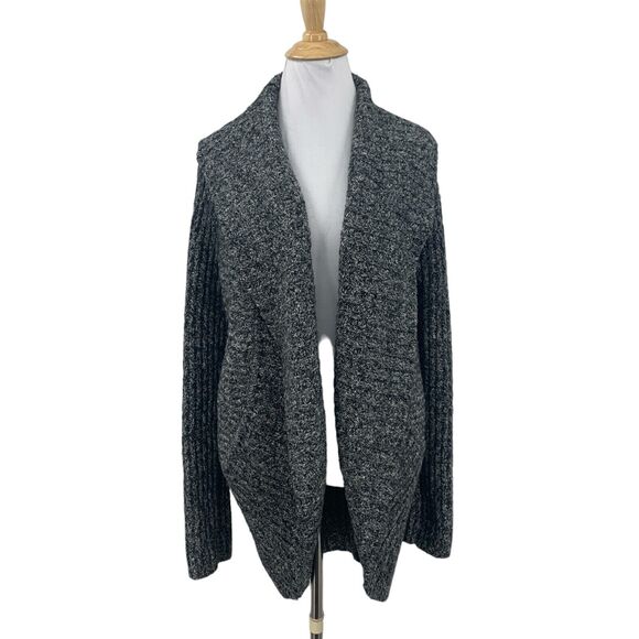 Talbots Cocoon Cardigan Women XS Extra Small Marled Knit Chunky Alpaca Blend - Picture 1 of 14